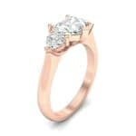 Heart Three-Stone Trellis Diamond Engagement Ring (1.72 CTW) Perspective View