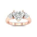 Heart Three-Stone Trellis Diamond Engagement Ring (1.72 CTW) Top Dynamic View