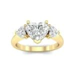 Heart Three-Stone Trellis Diamond Engagement Ring (1.72 CTW) Top Dynamic View