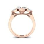Heart Three-Stone Trellis Diamond Engagement Ring (1.72 CTW) Side View