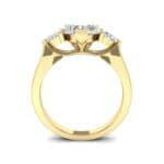 Heart Three-Stone Trellis Diamond Engagement Ring (1.72 CTW) Side View