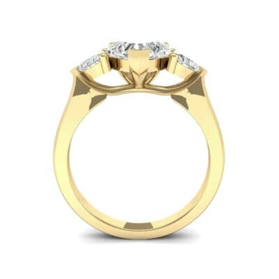 Heart Three-Stone Trellis Diamond Engagement Ring (1.72 CTW) Side View