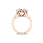 Lotus Oval Cluster Halo Diamond Ring (1.36 CTW) Side View