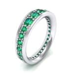 Round Brilliant Tapered Emerald Eternity Ring (1.98 CTW) Perspective View