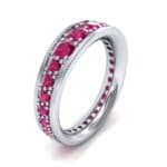 Round Brilliant Tapered Ruby Eternity Ring (1.98 CTW) Perspective View