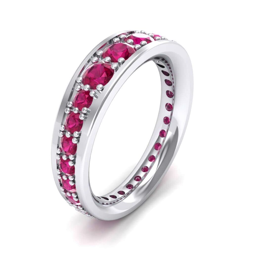 Round Brilliant Tapered Ruby Eternity Ring (1.98 CTW) 4737 Render 1 01 Camera1 Stone 2 Ruby 0 Floor 0 Metal 4 White Gold 0 Emitter Aqua Light 0