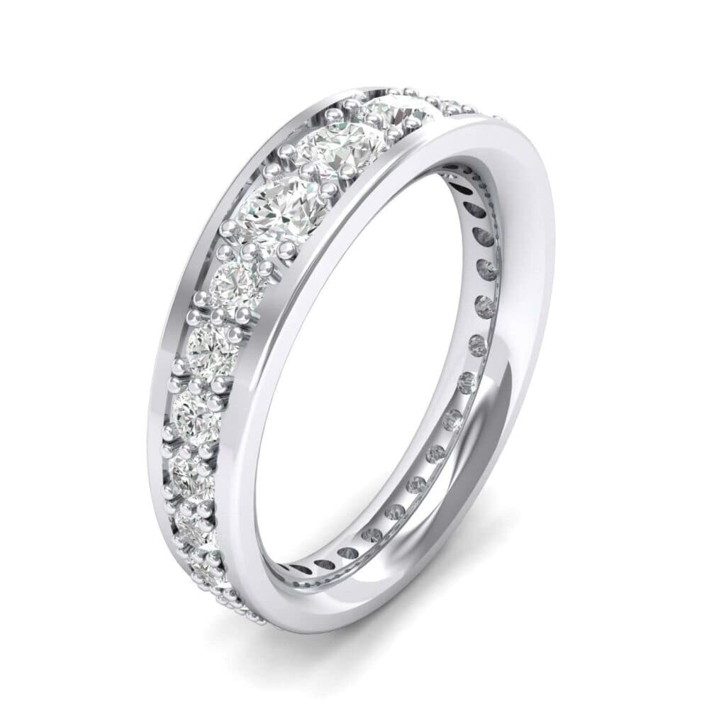Round Brilliant Tapered Diamond Eternity Ring (1.37 CTW) 4737 Render 1 01 Camera1 Stone 4 Diamond 0 Floor 0 Metal 4 White Gold 0 Emitter Aqua Light 0