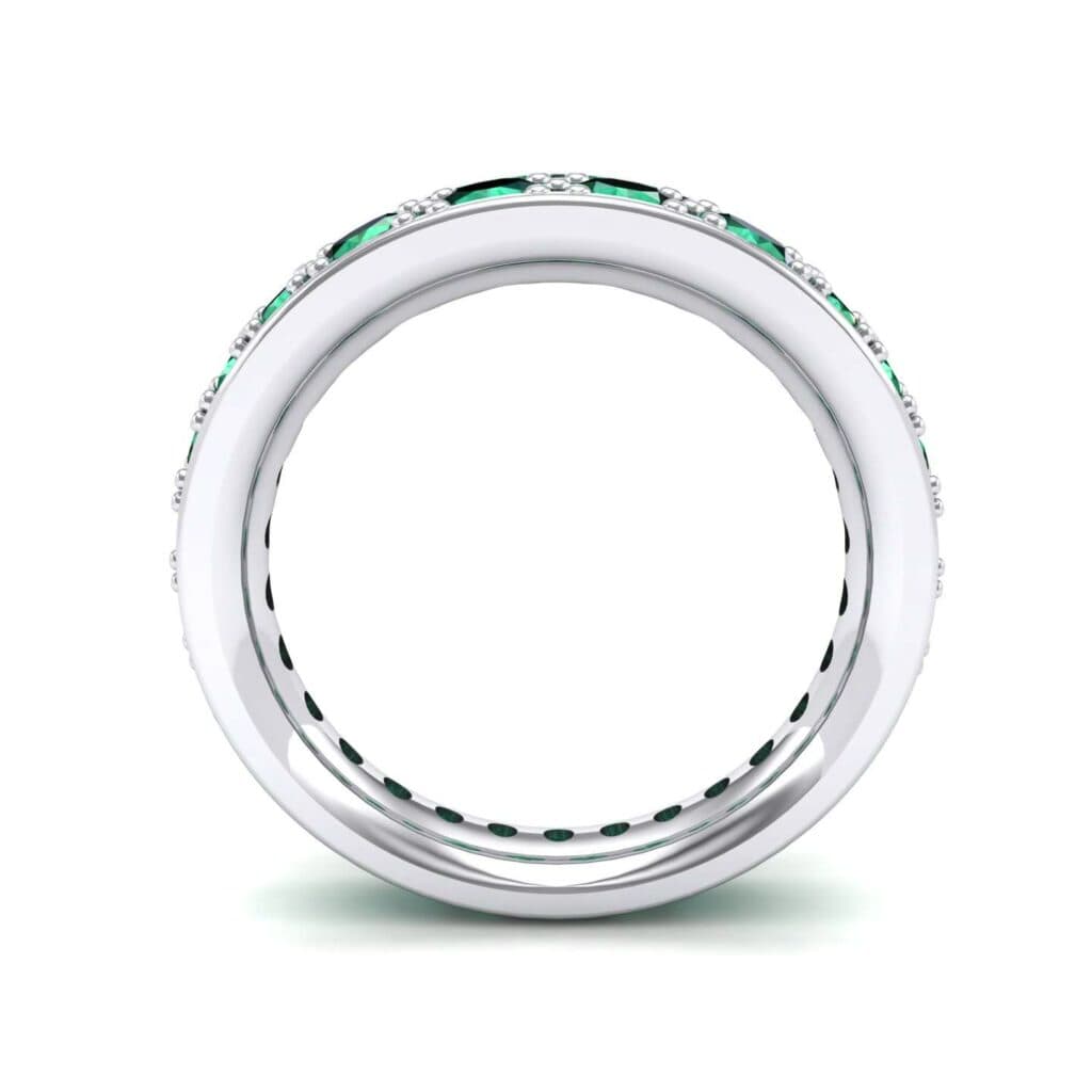 Round Brilliant Tapered Emerald Eternity Ring (1.98 CTW) 4737 Render 1 01 Camera3 Stone 1 Emerald 0 Floor 0 Metal 4 White Gold 0 Emitter Aqua Light 0