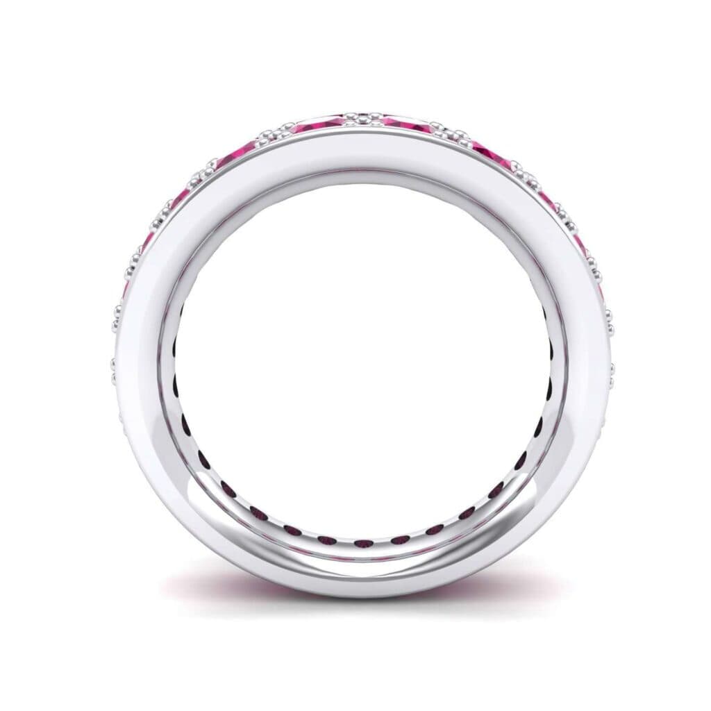 Round Brilliant Tapered Ruby Eternity Ring (1.98 CTW) 4737 Render 1 01 Camera3 Stone 2 Ruby 0 Floor 0 Metal 4 White Gold 0 Emitter Aqua Light 0