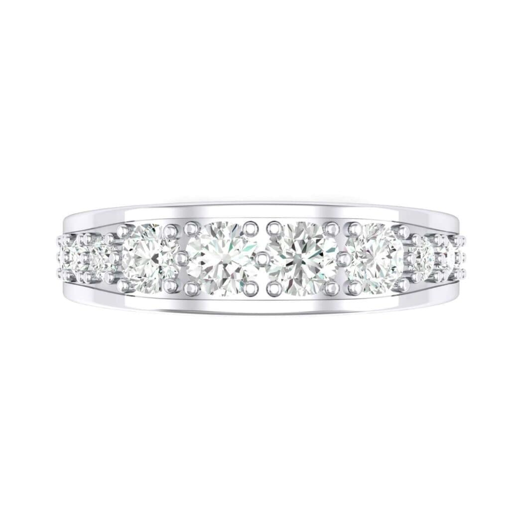 Round Brilliant Tapered Diamond Eternity Ring (1.37 CTW) 4737 Render 1 01 Camera4 Stone 4 Diamond 0 Floor 0 Metal 4 White Gold 0 Emitter Aqua Light 0