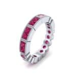 Lady Milgrain Bezel-Set Ruby Ring (1.5 CTW) Perspective View