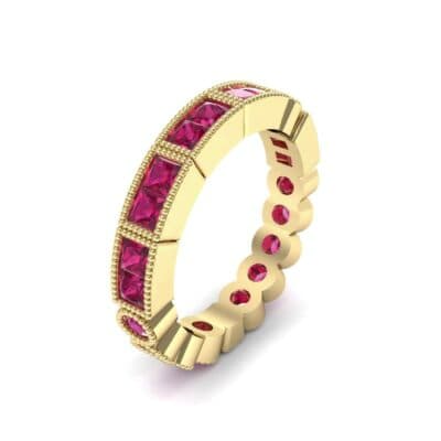 Lady Milgrain Bezel-Set Ruby Ring (1.5 CTW) Perspective View