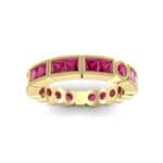 Lady Milgrain Bezel-Set Ruby Ring (1.5 CTW) Top Dynamic View