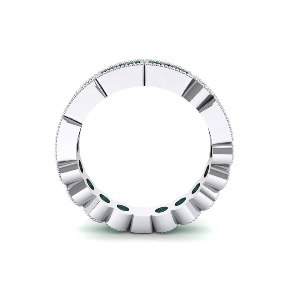 Lady Milgrain Bezel-Set Emerald Ring (1.5 CTW) 4750 Render 1 01 Camera3 Stone 1 Emerald 0 Floor 0 Metal 4 White Gold 0 Emitter Aqua Light 0