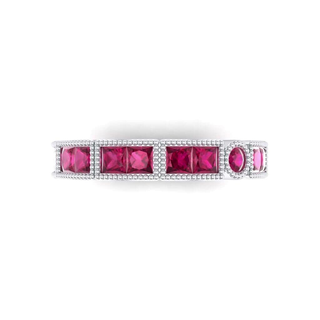 Lady Milgrain Bezel-Set Ruby Ring (1.5 CTW) 4750 Render 1 01 Camera4 Stone 2 Ruby 0 Floor 0 Metal 4 White Gold 0 Emitter Aqua Light 0