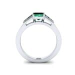 Stepped Baguette Emerald Engagement Ring (1.18 CTW) Side View