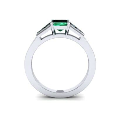 Stepped Baguette Emerald Engagement Ring (1.18 CTW) Side View
