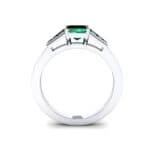 Stepped Baguette Emerald Engagement Ring (1.18 CTW) Side View