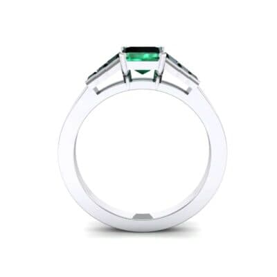 Stepped Baguette Emerald Engagement Ring (1.18 CTW) Side View