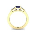 Stepped Baguette Blue Sapphire Engagement Ring (1.18 CTW) Side View