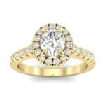 Oval Halo Diamond Engagement Ring (0.76 CTW) Top Dynamic View