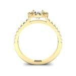 Oval Halo Diamond Engagement Ring (0.76 CTW) Side View