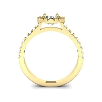 Oval Halo Diamond Engagement Ring (0.76 CTW) Side View