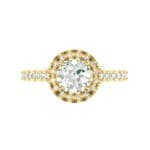 Oval Halo Diamond Engagement Ring (0.76 CTW) Top Flat View