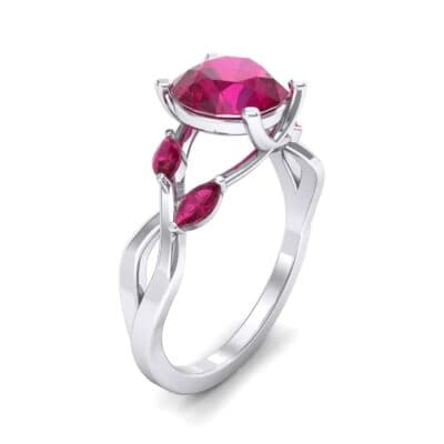 Twisting Vine Ruby Engagement Ring (2.08 CTW) Perspective View