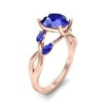 Twisting Vine Blue Sapphire Engagement Ring (2.08 CTW) Perspective View
