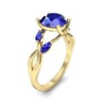 Twisting Vine Blue Sapphire Engagement Ring (2.08 CTW) Perspective View
