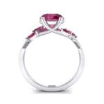 Twisting Vine Ruby Engagement Ring (2.08 CTW) Side View