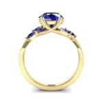 Twisting Vine Blue Sapphire Engagement Ring (2.08 CTW) Side View
