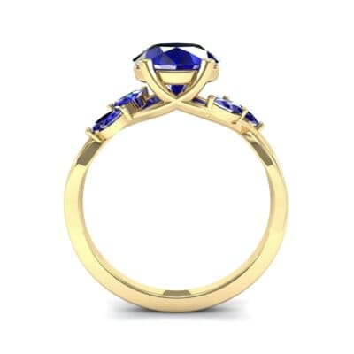 Twisting Vine Blue Sapphire Engagement Ring (2.08 CTW) Side View