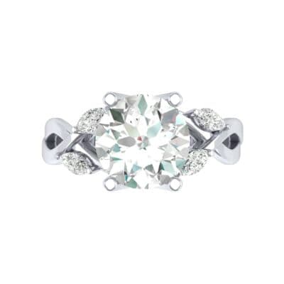 Twisting Vine Diamond Engagement Ring (2.08 CTW) Top Flat View
