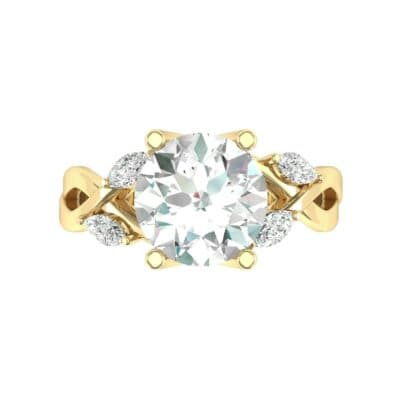 Twisting Vine Diamond Engagement Ring (2.08 CTW) Top Flat View