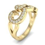 Pave Swirl Diamond Ring (0.29 CTW) Perspective View