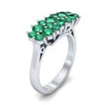 Embrace Emerald Cluster Engagement Ring (1.55 CTW) Perspective View