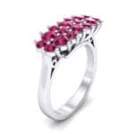 Embrace Ruby Cluster Engagement Ring (1.55 CTW) Perspective View