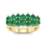 Embrace Emerald Cluster Engagement Ring (1.55 CTW) Top Dynamic View