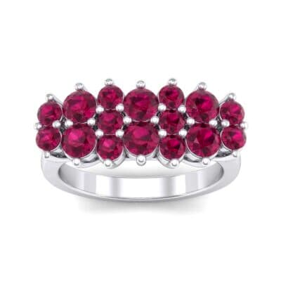 Embrace Ruby Cluster Engagement Ring (1.55 CTW) Top Dynamic View