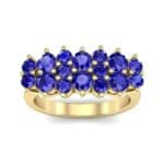 Embrace Blue Sapphire Cluster Engagement Ring (1.55 CTW) Top Dynamic View