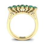 Embrace Emerald Cluster Engagement Ring (1.55 CTW) Side View