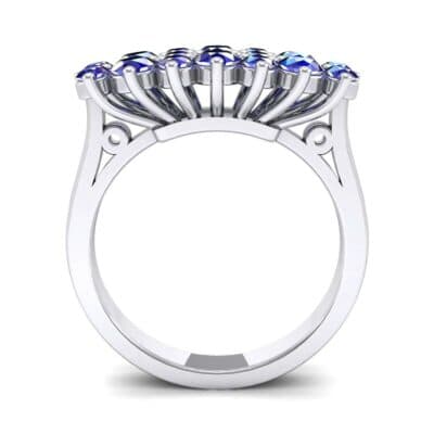 Embrace Blue Sapphire Cluster Engagement Ring (1.55 CTW) Side View