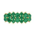 Embrace Emerald Cluster Engagement Ring (1.55 CTW) Top Flat View