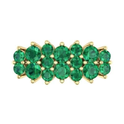 Embrace Emerald Cluster Engagement Ring (1.55 CTW) Top Flat View