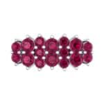 Embrace Ruby Cluster Engagement Ring (1.55 CTW) Top Flat View