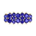 Embrace Blue Sapphire Cluster Engagement Ring (1.55 CTW) Top Flat View