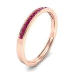 Extra-Thin Channel-Set Ruby Ring (0.17 CTW) Perspective View