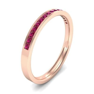 Extra-Thin Channel-Set Ruby Ring (0.17 CTW) Perspective View